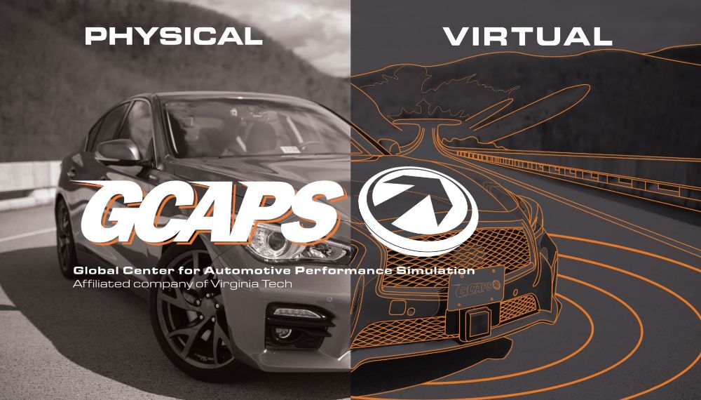 A photo of a car where the left side is real and the right side is simulated